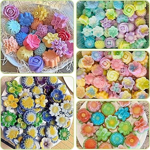 Miniatura 7 de 36 moldes para hornear en forma de flor, de silicona de grado alimenticio, antiadherentes, mini bandejas para cupcakes, pudines, chocolates