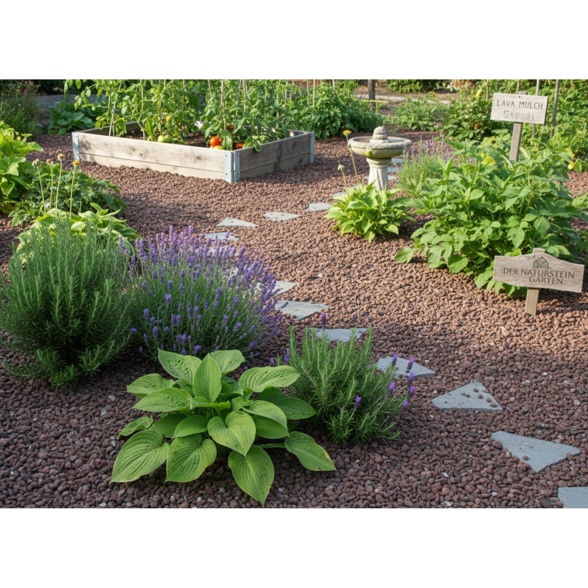 Der Naturstein Garten Alwe Lava Mulch aus der Vulkaneifel  Robustes  Naturprodukt (Krnung 28 mm) fr Garten, Dachbegrnung und Drainage - 12,5  kg : Amazon.de: Garten