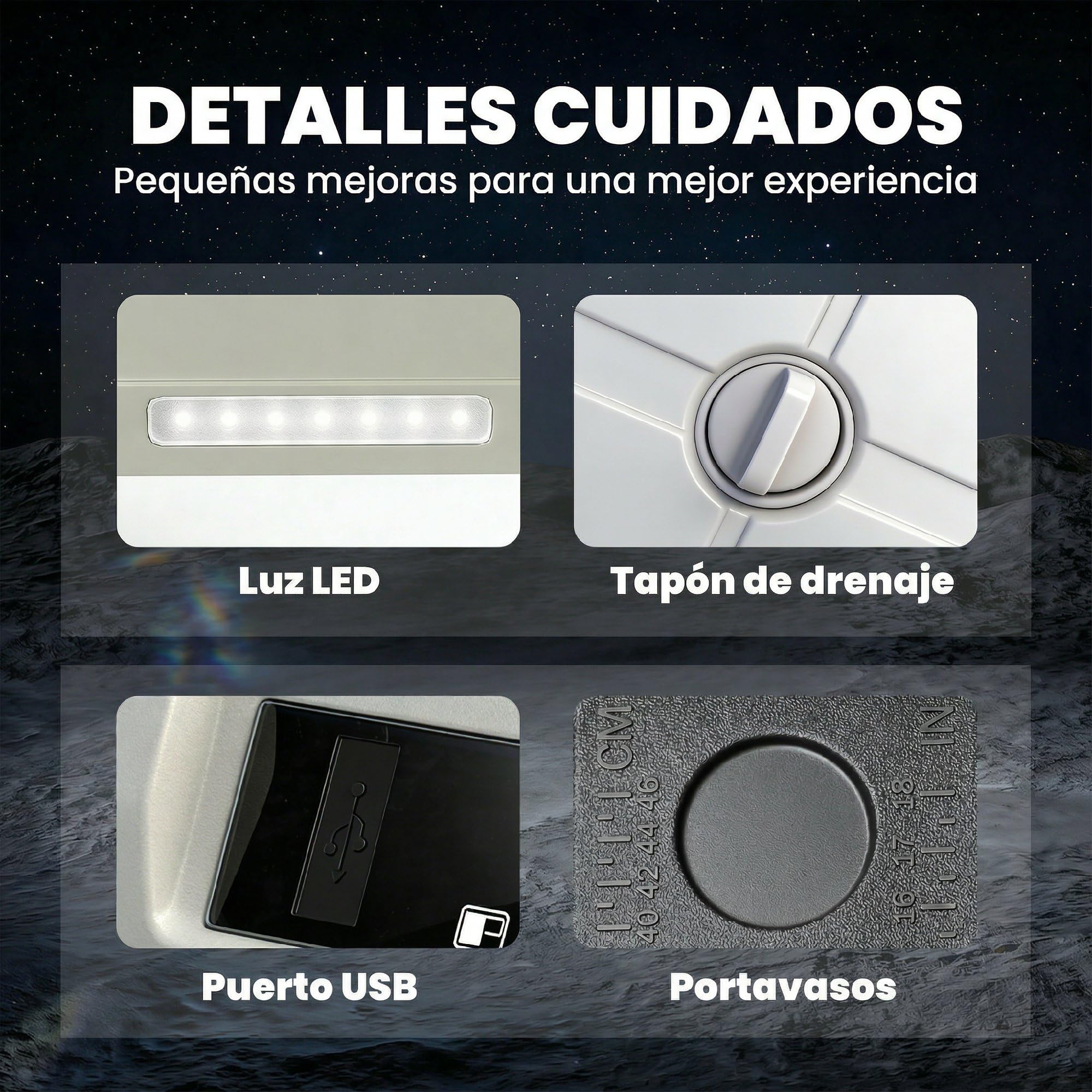 Outsunny Nevera Portátil Eléctrica 49L 12/24/240V Refrigerador de Coche con Compresor Doble Zona Control por App Luz LED Pantalla Modos ECO y MAX de -20℃ a +20 ℃ Asa Telescópica Ruedas y Puerto USB