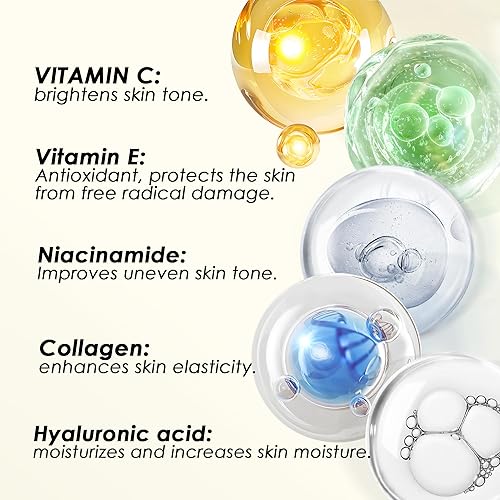 Miniatura 3 de ALMOES SERUM 20% Vitamina C, alfa arbutina, ácido poliglutámico, ácido hialurónico, vitamina E, colágeno, fórmula minimizadora de poros, suero