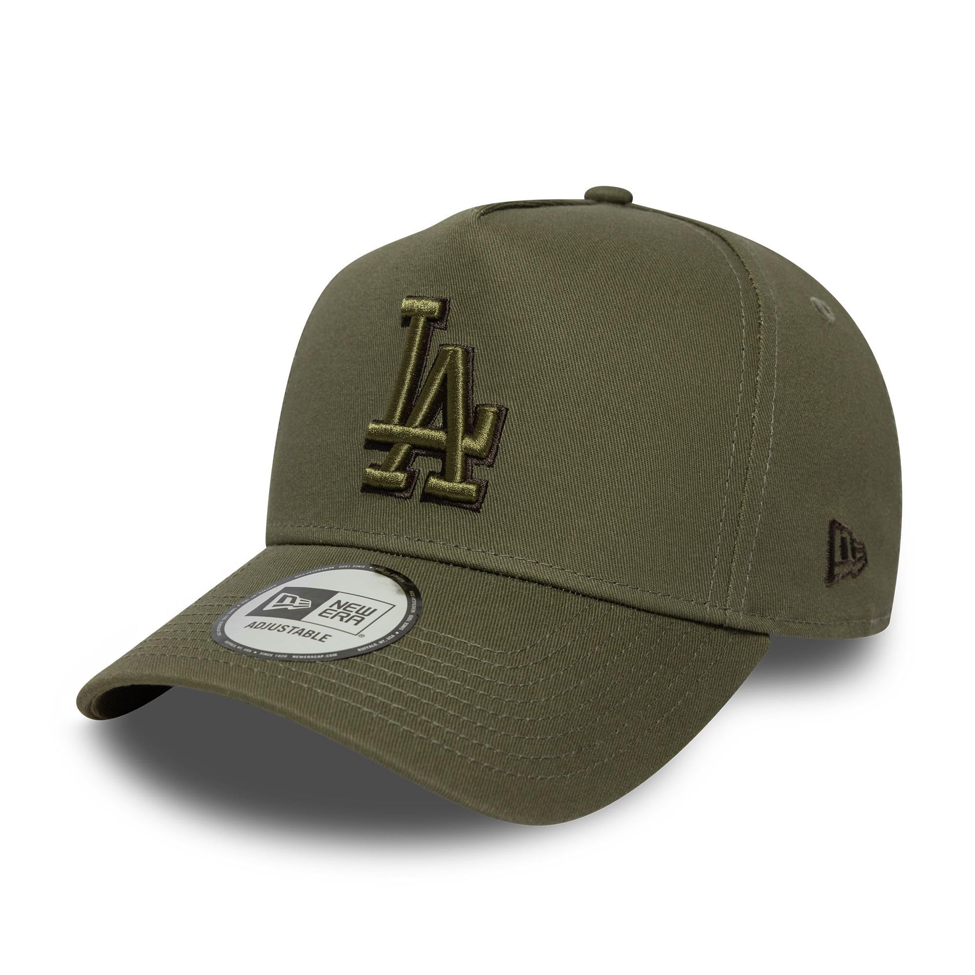 New Era Los Angeles Dodgers A-Frame Cap Olive Dark Green Edging — image 1