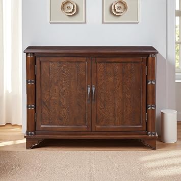 LKTART 40" Vintage Sideboard Buffet Storage Cabinet, Accent Storage Cabinet with Solid Wood Frame