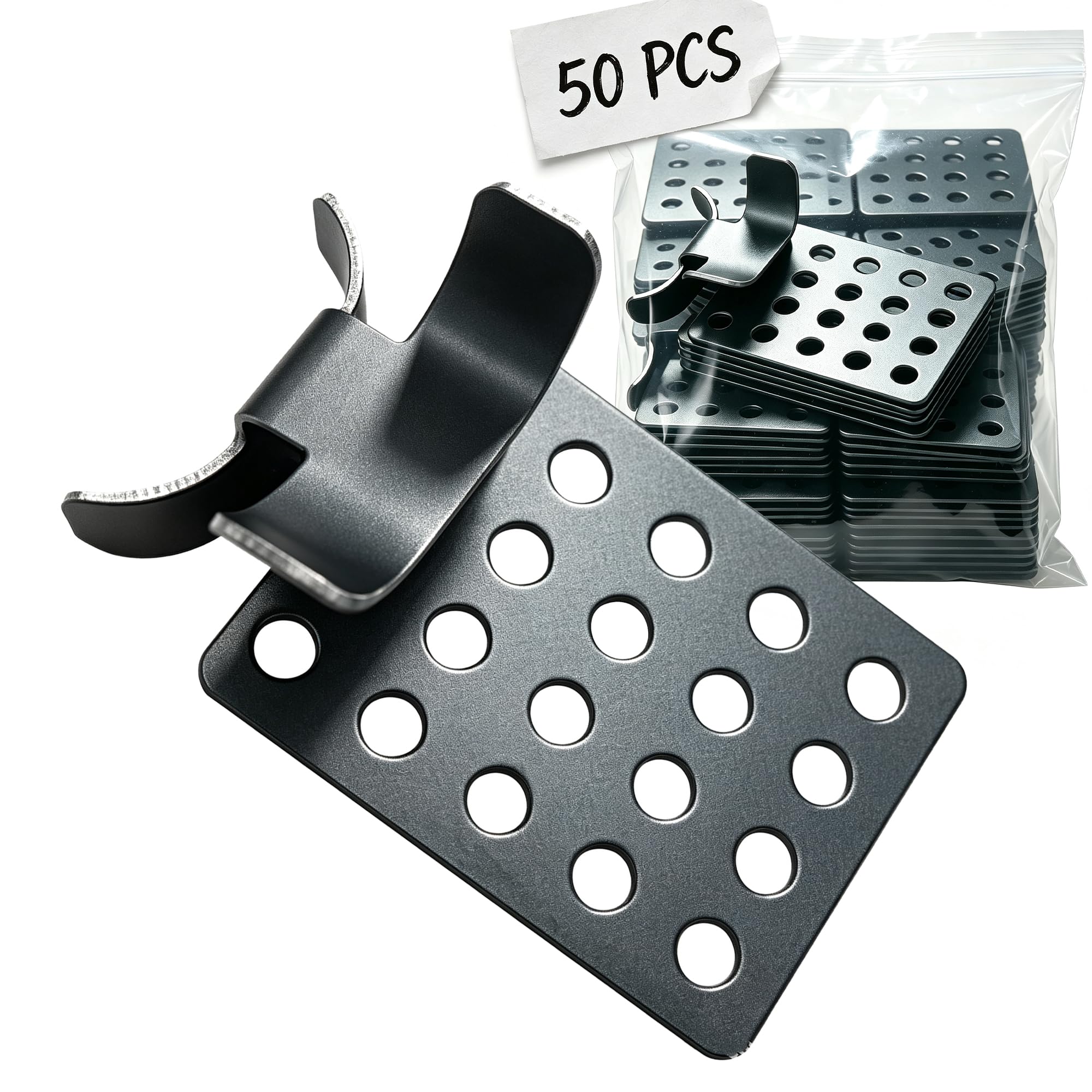 Confezione da 50 clip per tetto, clip per cavi riscaldanti antigelo, clip in alluminio per fissaggio a nastro termico per diga di ghiaccio, clip universali per cavi esterni per protezione grondaie
