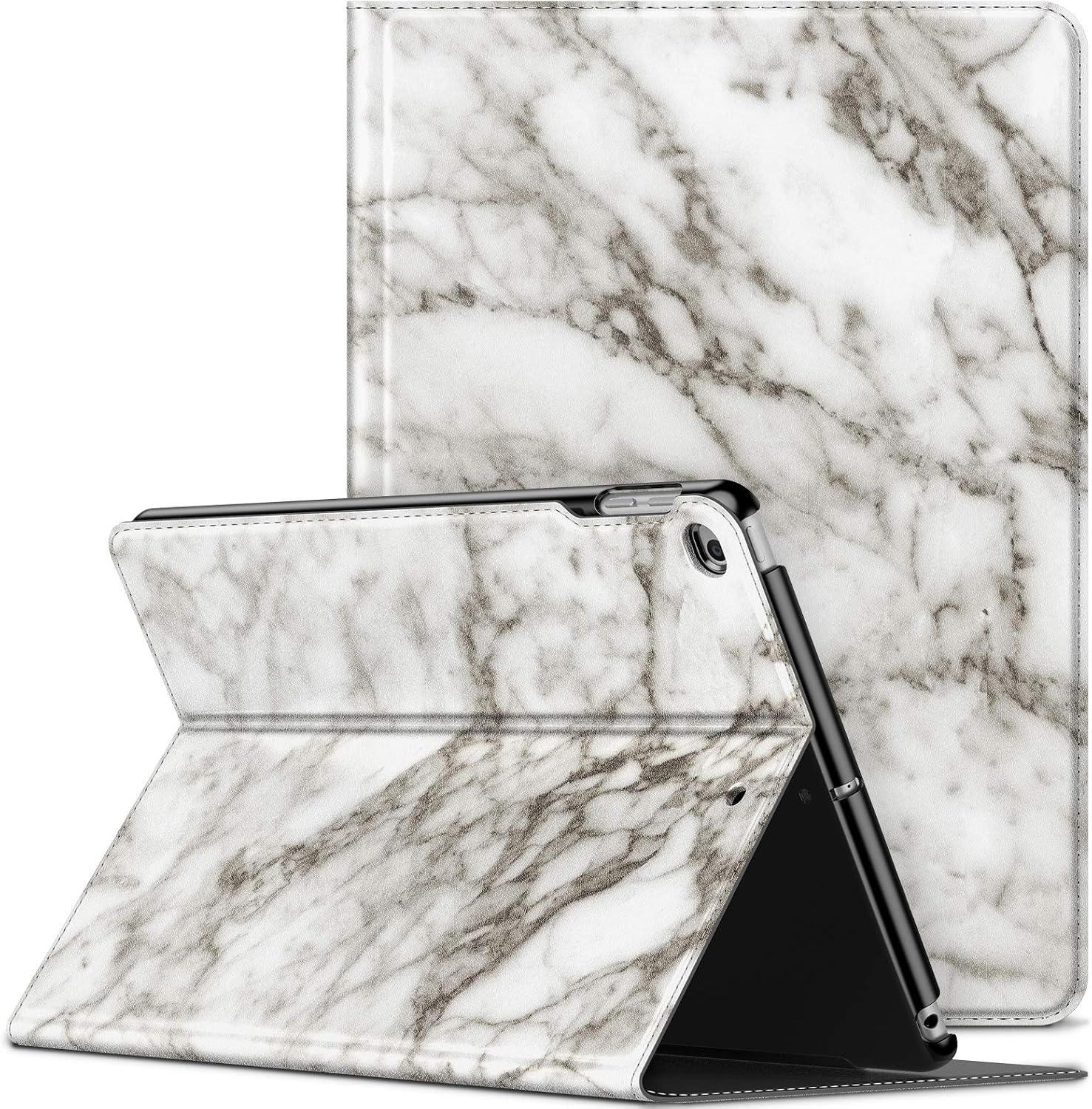 Infiland iPad 9.7 2018/iPad 9.7 2017/iPad Air 2/iPad Air Case, Multiple Angle Stand Cover Compatible with Tablets A1893/A1954/A1822/A1823/A1566/A1567/A1474/A1475/A1476 (Auto Wake/Sleep), Marble
