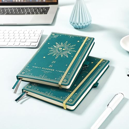 Miniatura 9 de Agenda 2025-2026  Agenda semanal y mensual 2025-2026, julio 2025 a junio 2026, 5.75 x 8.25 pulgadas, piel sintética con bolsillo trasero y 40