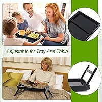 Vista 4 de Bandeja de cama con patas plegables con asas Bandeja de comida para desayuno Mesa para comer en el sofá