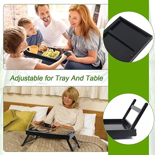 Miniatura 4 de Bandeja de cama con patas plegables con asas Bandeja de comida para desayuno Mesa para comer en el sofá