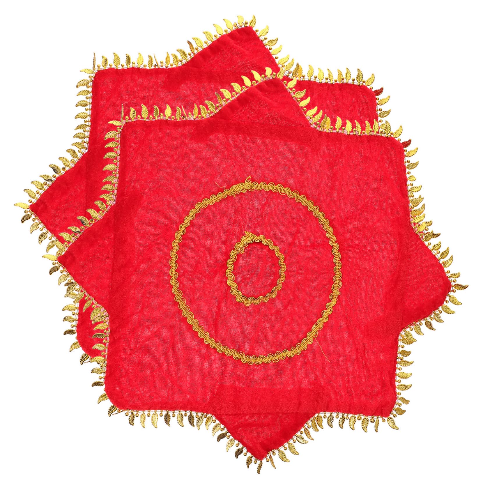 COLLBATH Juggling Handkerchief Octagonal Dance Towel Red Stage Prop Party Supplies Made of Quality Cloth