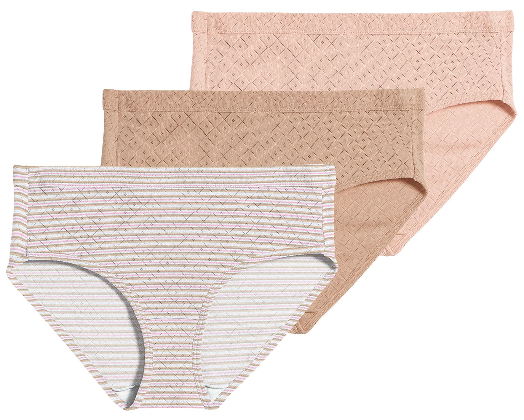 Jockey Women's Underwear 100% Cotton Elance Breathe Hipster - 3 Pack