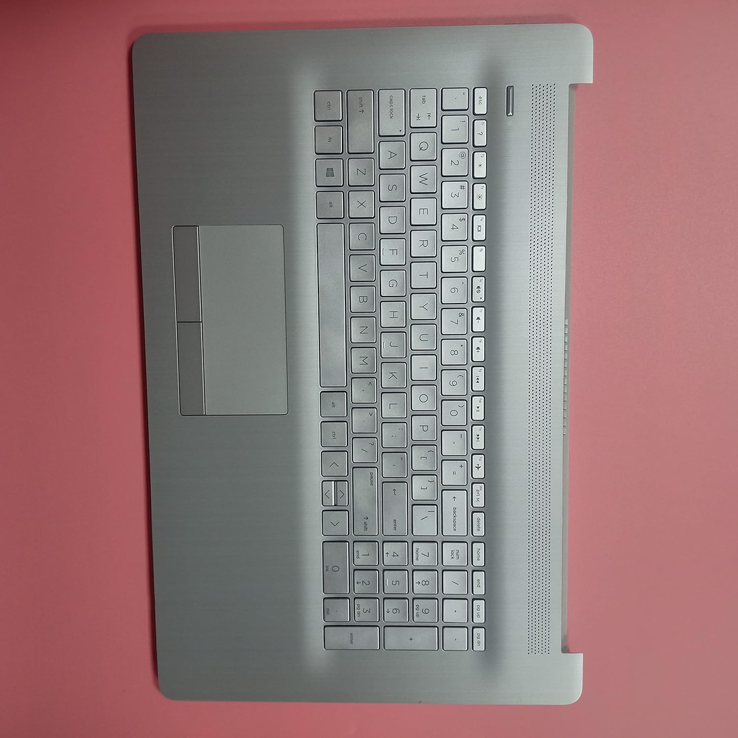 Replacement for HP Pavilion17BY 17-by 17CA 17-CA Laptop Upper Case Palmrest Keyboard with Backlit Non-ODD Touchpad 2020 Year Assembly Part L92784-001 6070B1714503 Silver