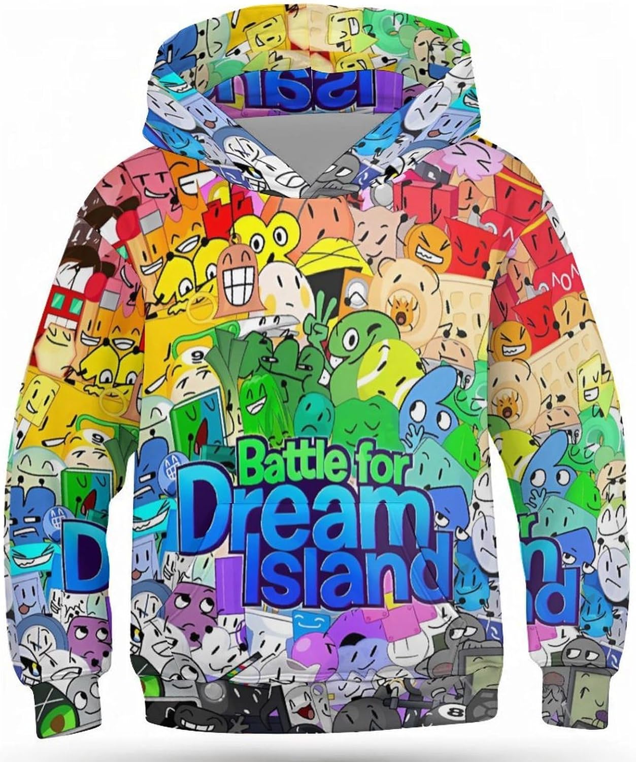Bfdi-Battle for Dream-Island Kids' Hoodie 3d Print Sweatshirt Soft Pullover Hooded With Big Pockets