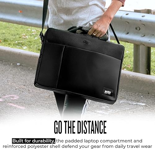 Miniatura 5 de Solo New York Maletín  Bolsa de transporte para laptop para mujeres y hombres, breve para viajes y trabajo, bolsillo interno para tableta, correa de