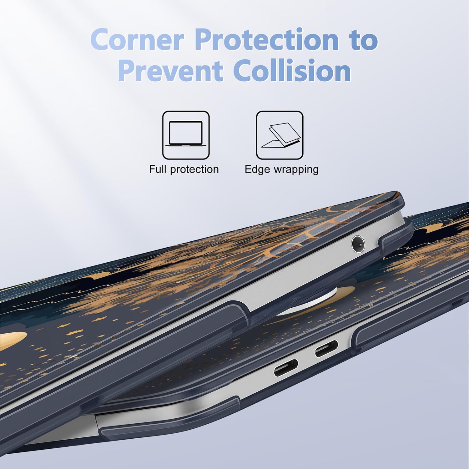 May Chen Compatible with MacBook Pro 13 inch Case with Touch Bar 2022 2021 2020 Release A2338 M1/M2 A2251 A2289, Plastic Hard Shell Case with Keyboard Cover, Traditional - Image 3