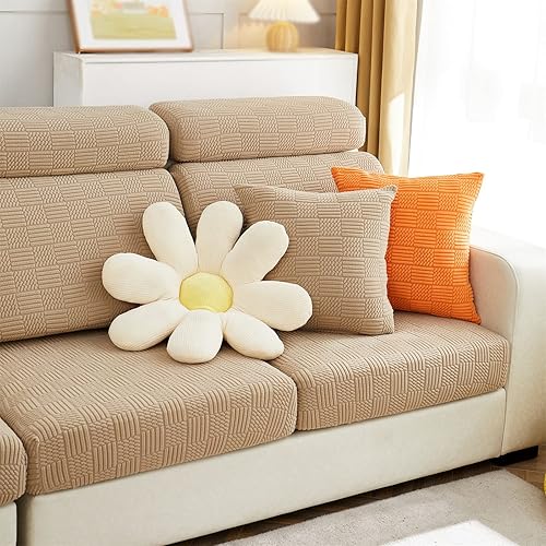 Miniatura 4 de Funda universal para sofá modular, fundas elásticas ajustables para sofás, cojines de sofá de repuesto en forma de L, funda de 3 asientos para