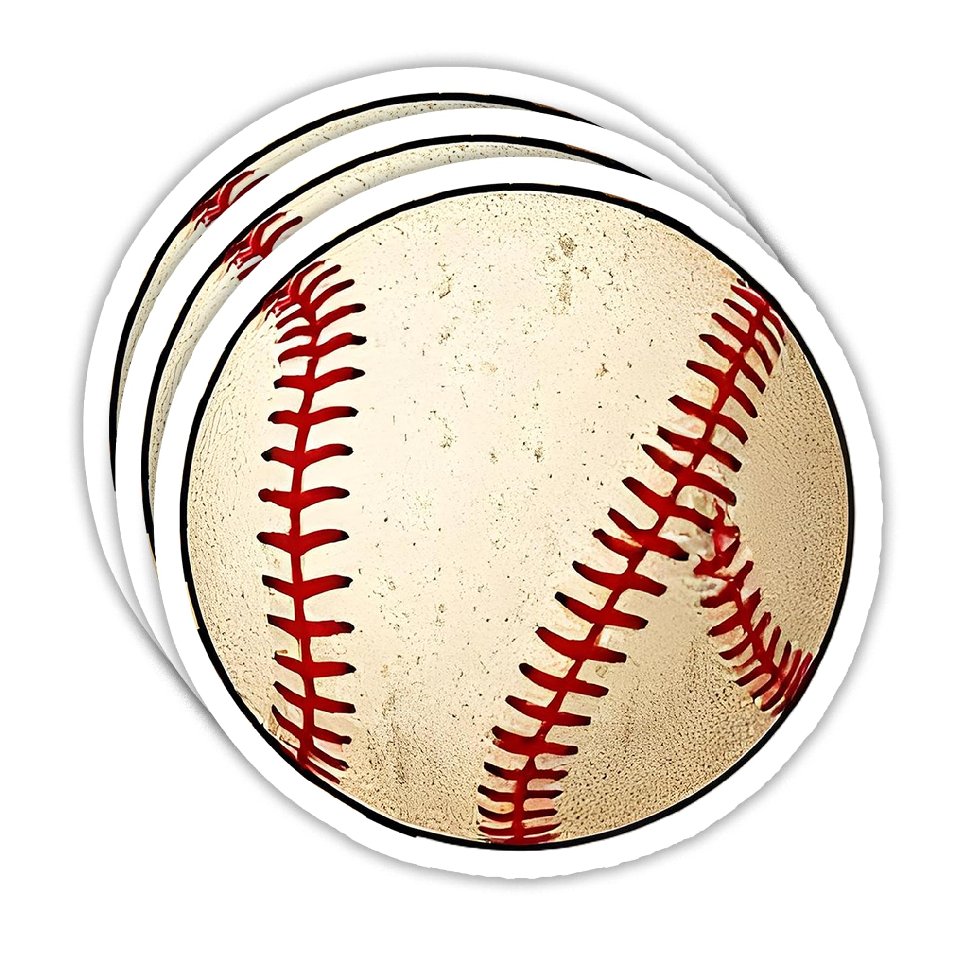 (3PCS) Baseball Sticker, Sport Stickers - Waterproof Vinyl Decal for Laptop, Water Bottle, Tumbler, Scrapbook, Helmet, Gift for Baseball Lovers,