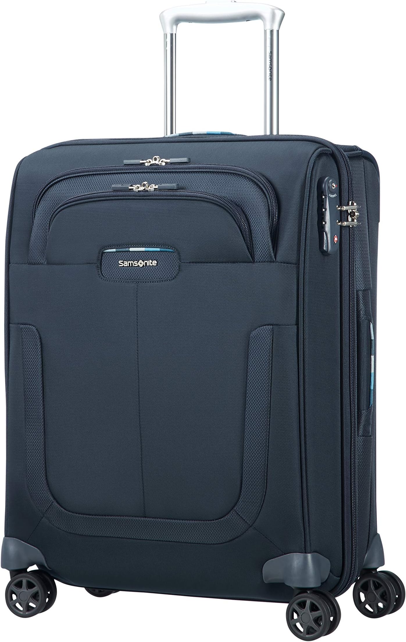 SAMSONITE Duosphere - Spinner 55/20 Expandable Hand Luggage, 55 cm, 40.5 liters, Blue (Dark Blue)
