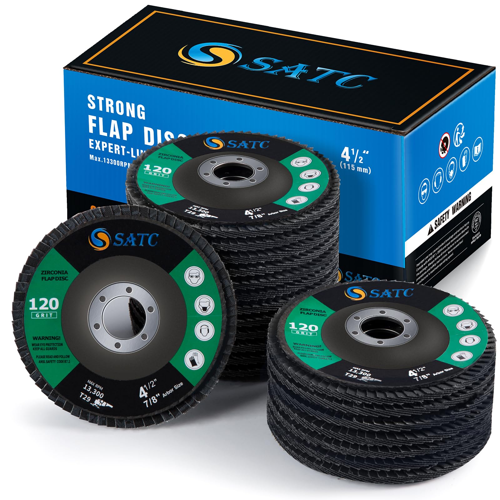S SATC Flap Discs - Angle Grinder Sanding -18