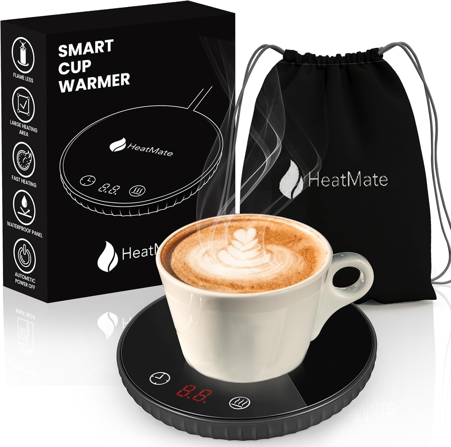 HeatMate Mug Warmer & Candle Warmer Excellent Heating, Auto Shutoff
