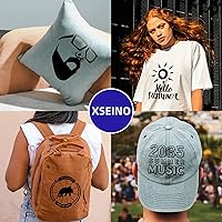 Vista 6 de XSEINO Rollo de vinilo de transferencia de calor, rollo de vinilo HTV negro de 12 pulgadas x 25 pies para camisas, rollo de vinilo para planchar