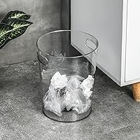 Vista 10 de Anyoifax - Basurero pequeño de plástico, contenedor de basura de 1.5 galones, redondo, contenedor de basura para baño, dormitorio, cocina