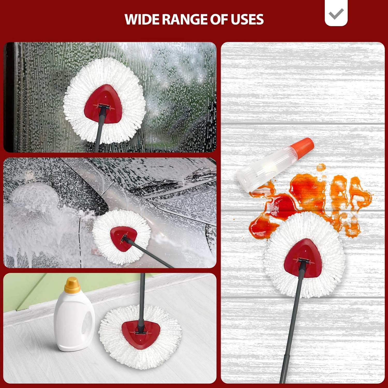 Mop Head Replacement, Spin Mop Refill Replace Head patible for Oceda