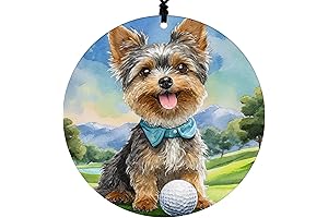 Disc Golf Yorkie Christmas Ornament: 2024 Acrylic Ornament For Tree