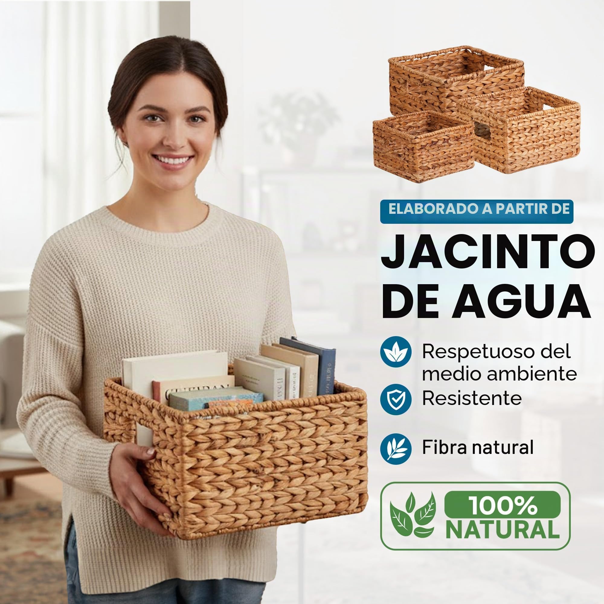 Honey Can Do STO-02882 Nesting Banana Leaf Baskets