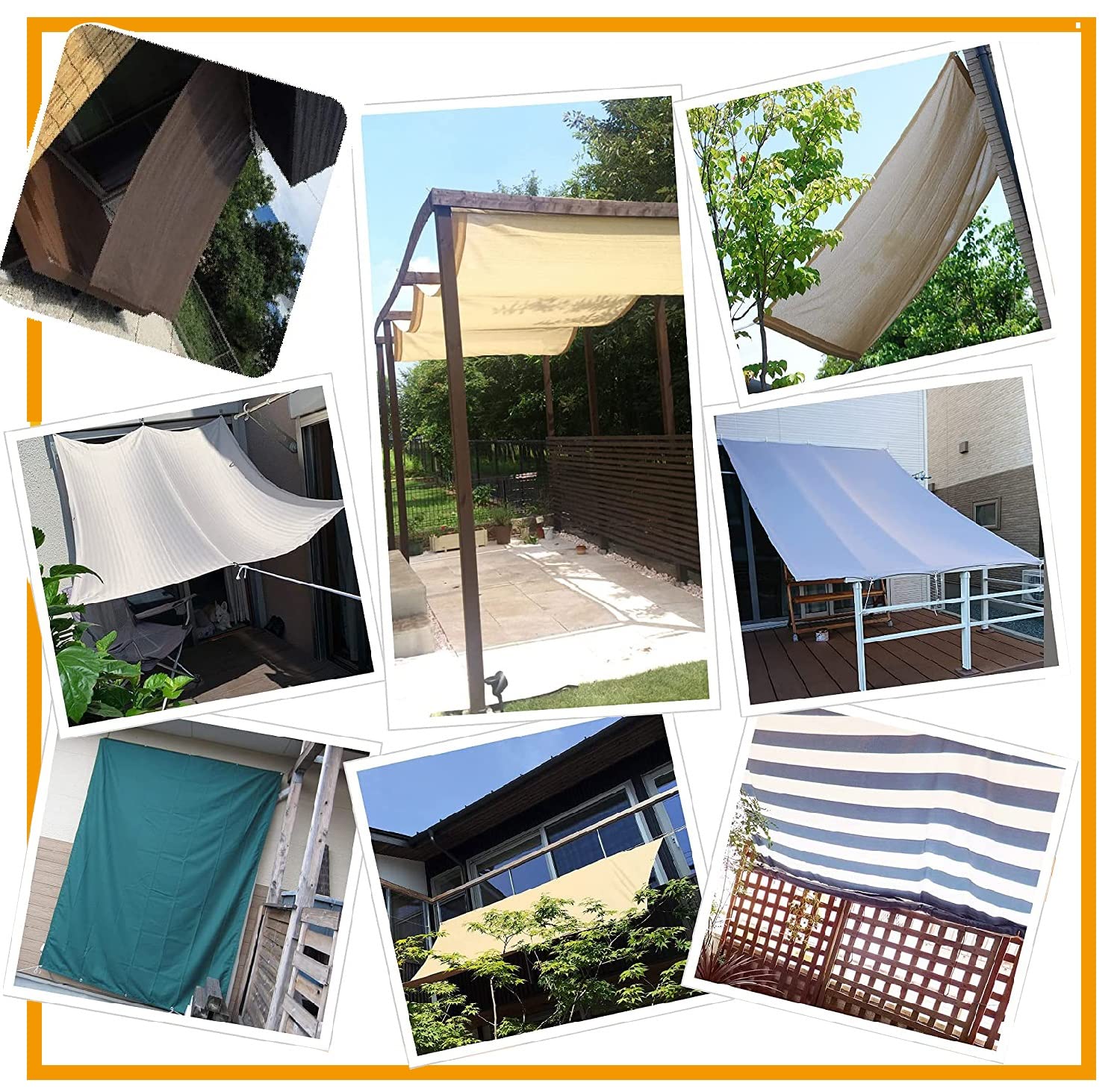 LYGBAOFUL Wodoodporny żagiel przeciwsłoneczny 2x4 m prostokątny baldachim 98% filtr UV Ochrona zewnętrzna na patio ogrodowe Ogród i impreza zawiera 1,5 m liny ciemnozielony