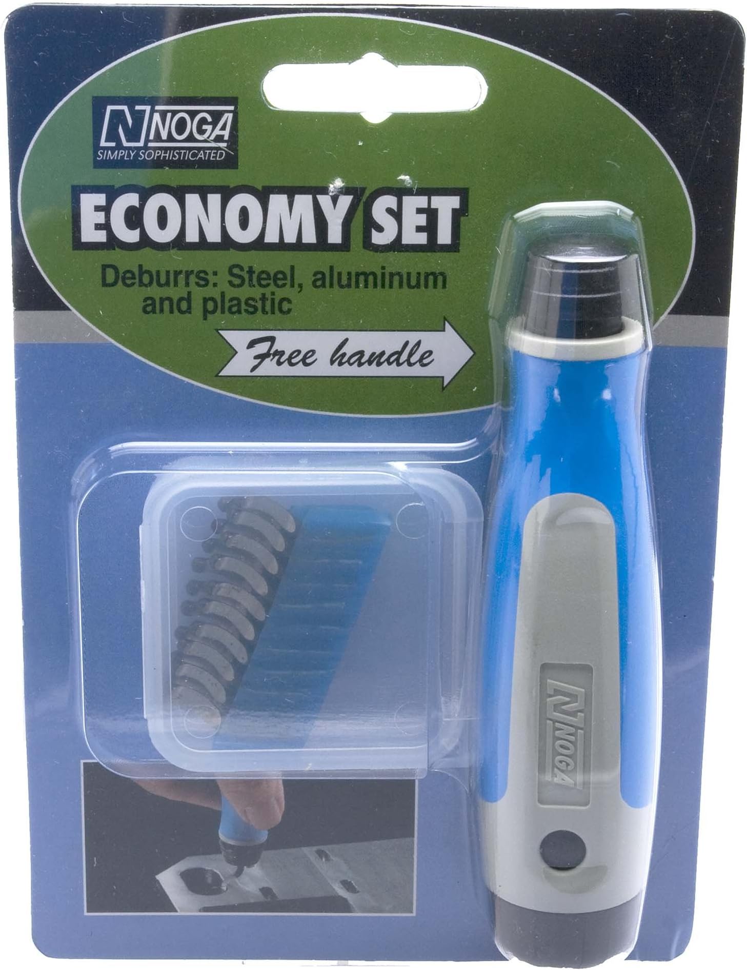 Noga NG8050 Light Duty Deburr Tool, with 20 blades