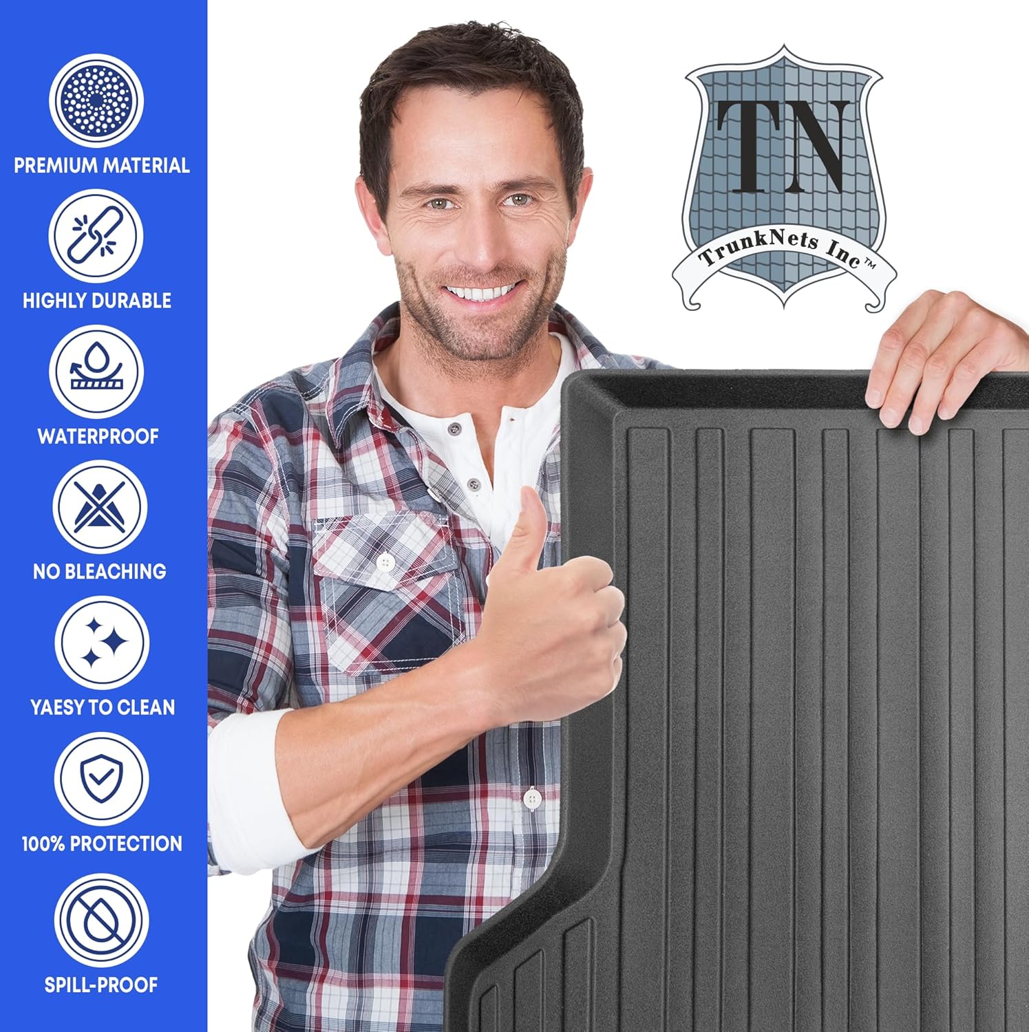 Premium Cargo Liner for Mercedes-Benz GLA 2014-2020 - 100% Protection Custom Fit Car Trunk Mat - All-Season Black Cargo Mat - 3D Laser Shaped Measured - Image 7