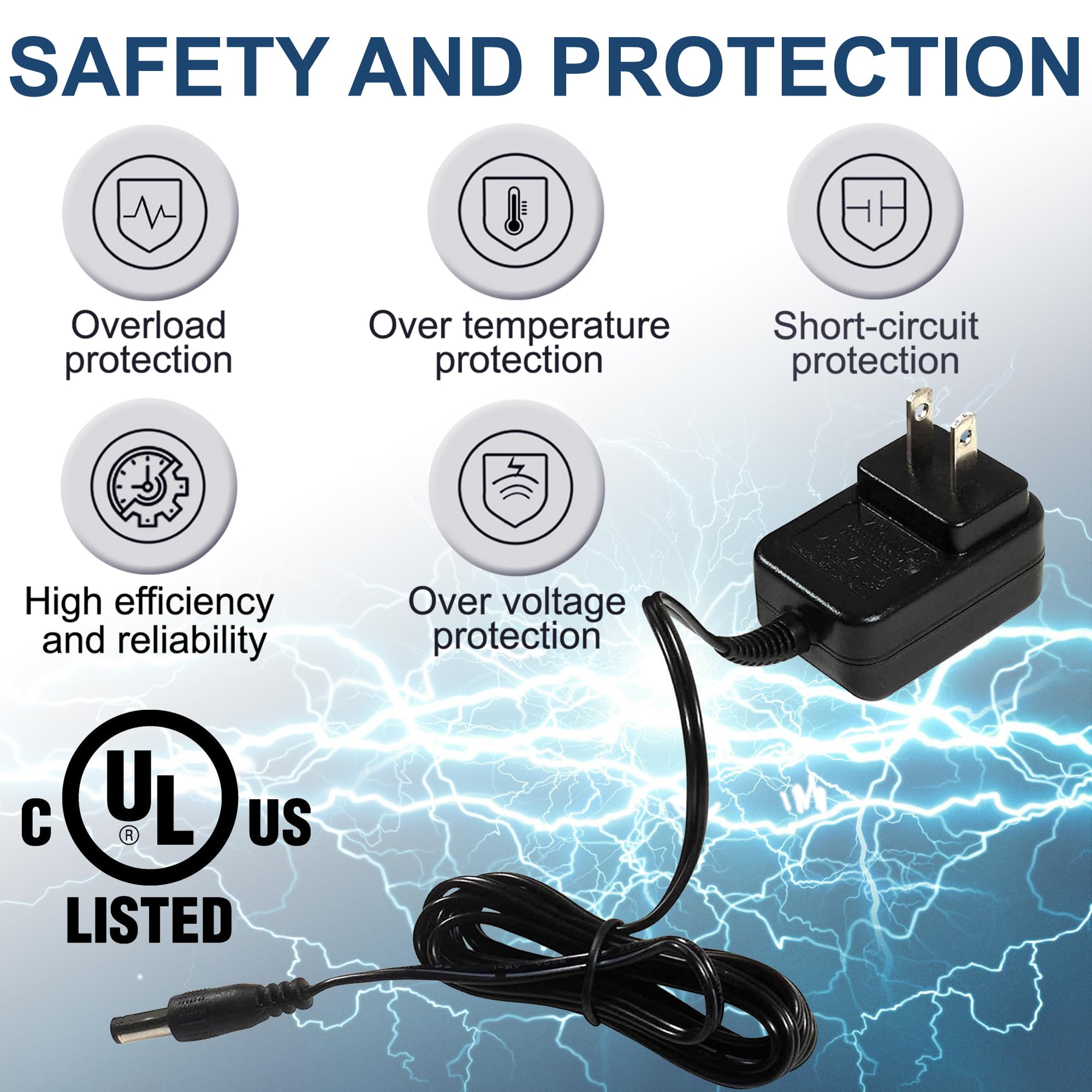 HQRP Cargador de 3.6 V – Compatible con Black & Decker VersaPak VP100, VP110, VP130, cable de 5 pies, funciona con VP100C, VP105, VP110C, VP143, cargador de repuesto para baterías VersaPak