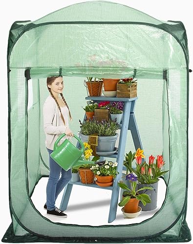 Miniatura 10 de Porayhut - Cubierta para invernadero, para flores y plantas, cubierta en PVC para jardinería, para jardín o patio trasero, protector contra heladas
