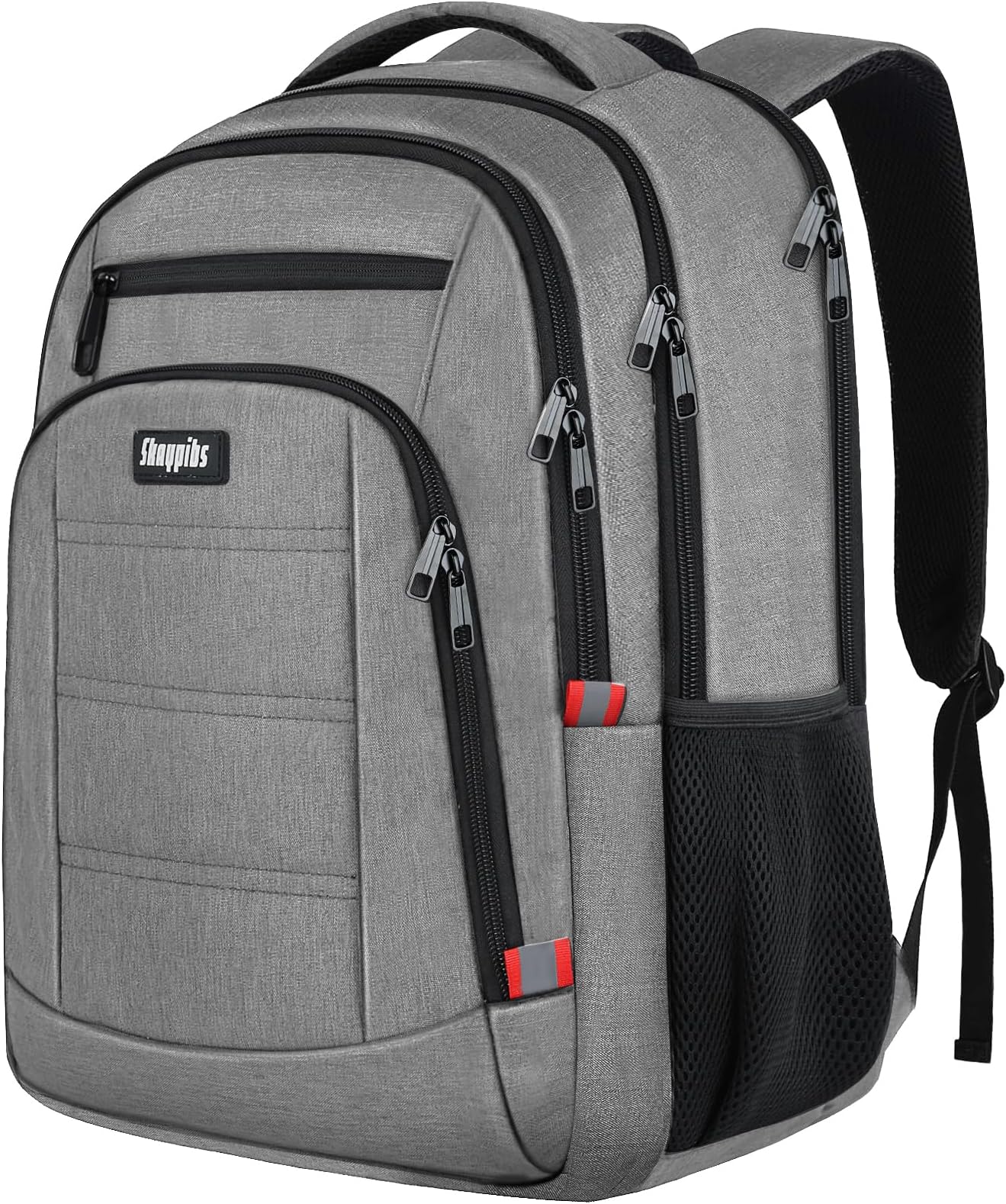 Backpack for Men Women, Travel School Backpacks for Teen Boys, Bookbag with Reinforced Straps, Anti Theft College Students Backpack Fits 15.6 Inch Laptop, Casual Work Business Back Pack, Grey