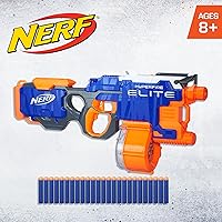 Vista 6 de Nerf HyperFire Elite Blaster motorizado, tambor de 25 dardos, dispara hasta 5 dardos por segundo, incluye 25 dardos oficiales Elite