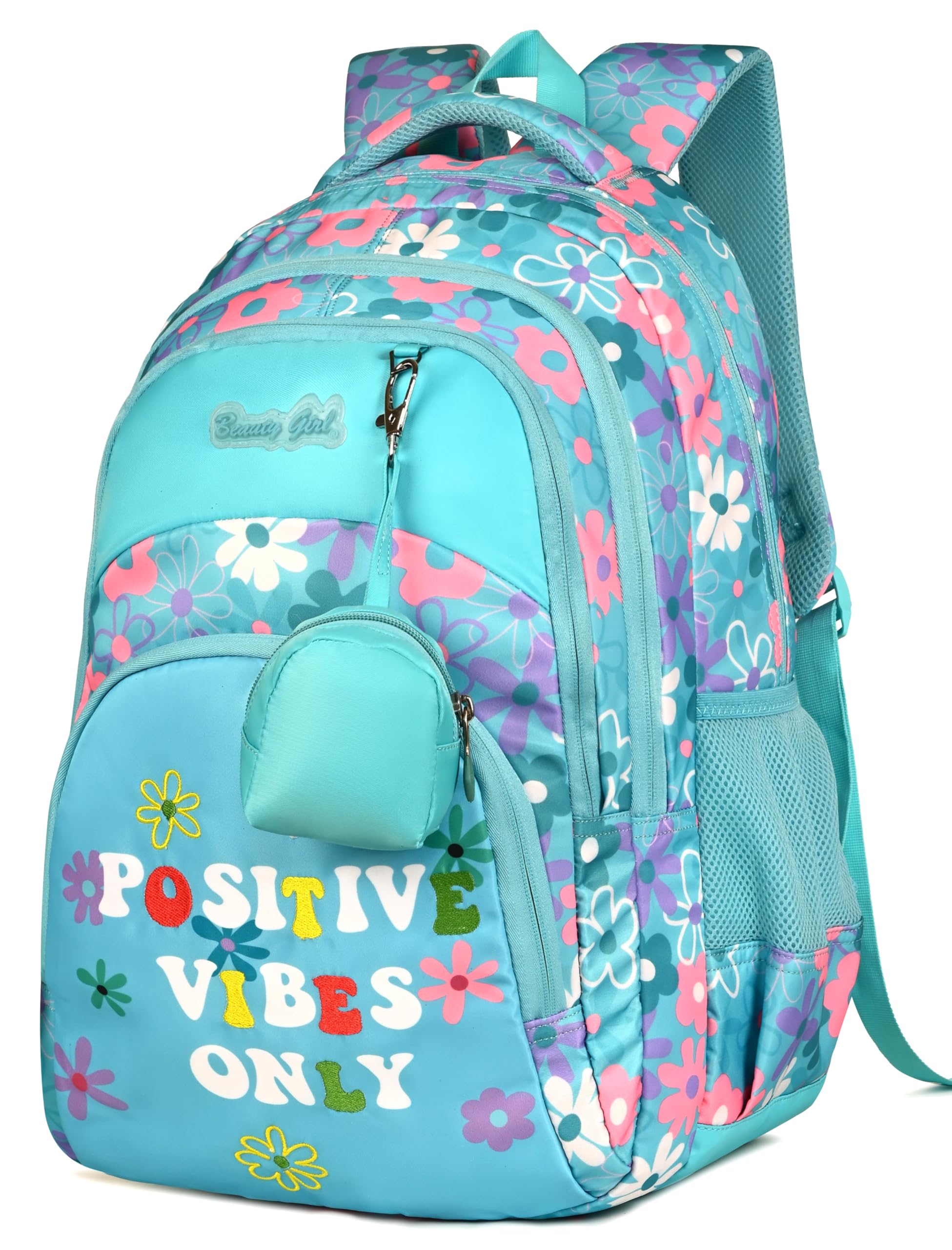 beauty girls BY HOTSHOT POSITIVE VIBES_1671|school bag for girls|college bag|with joy pouch|19 inch|backpack for girls |water resistant| 35L school bag-picture-35
