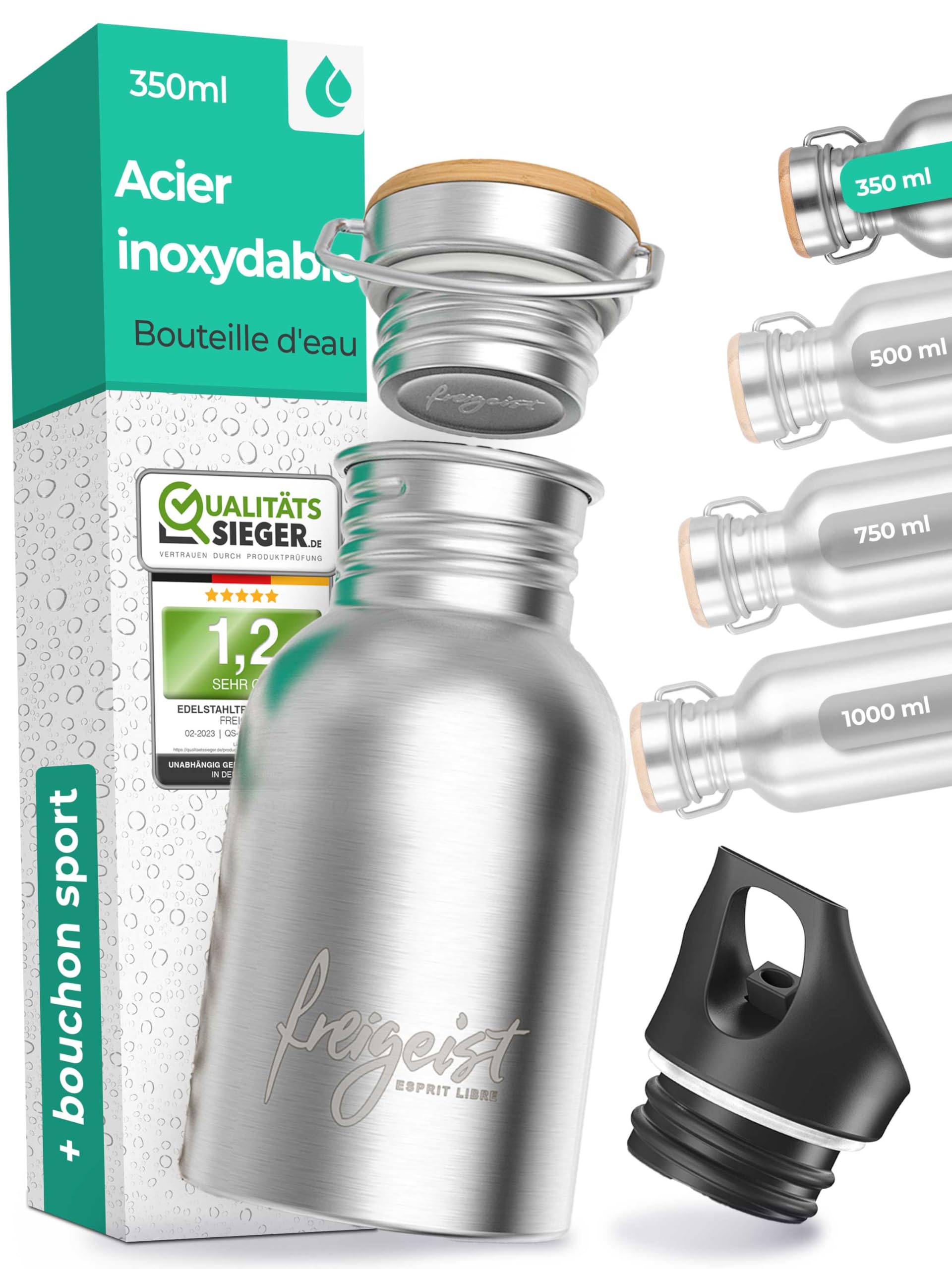 Bouteille extérieur idéale pour randonneurs - freigeist 350 ml