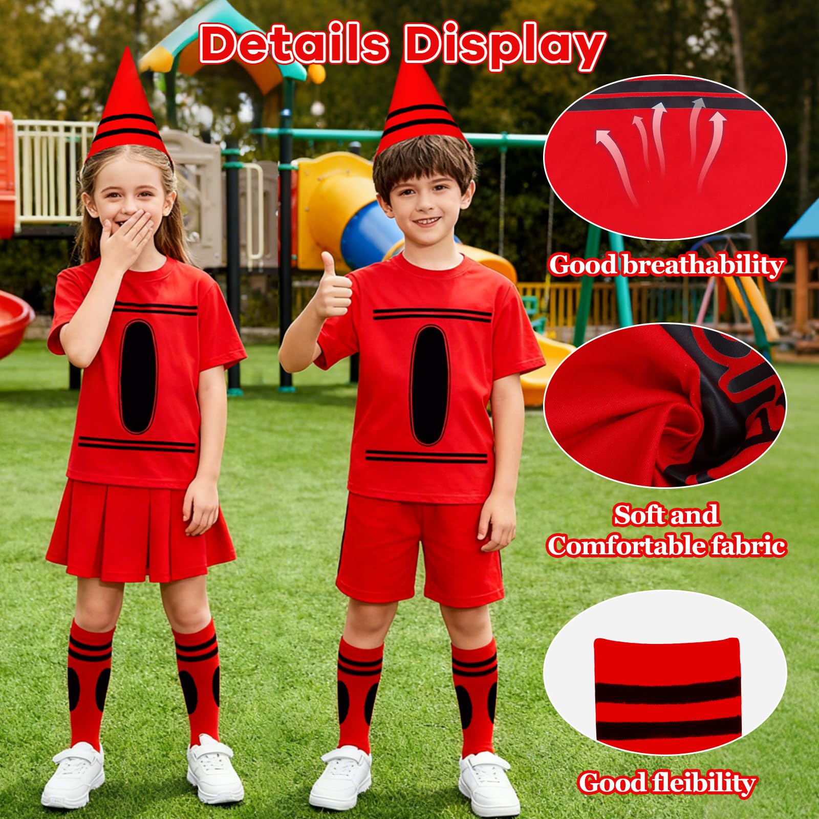 Ainvliya Crayon Costume Kids Set, World Book Day 2026 Full Costume Kids - Image 4