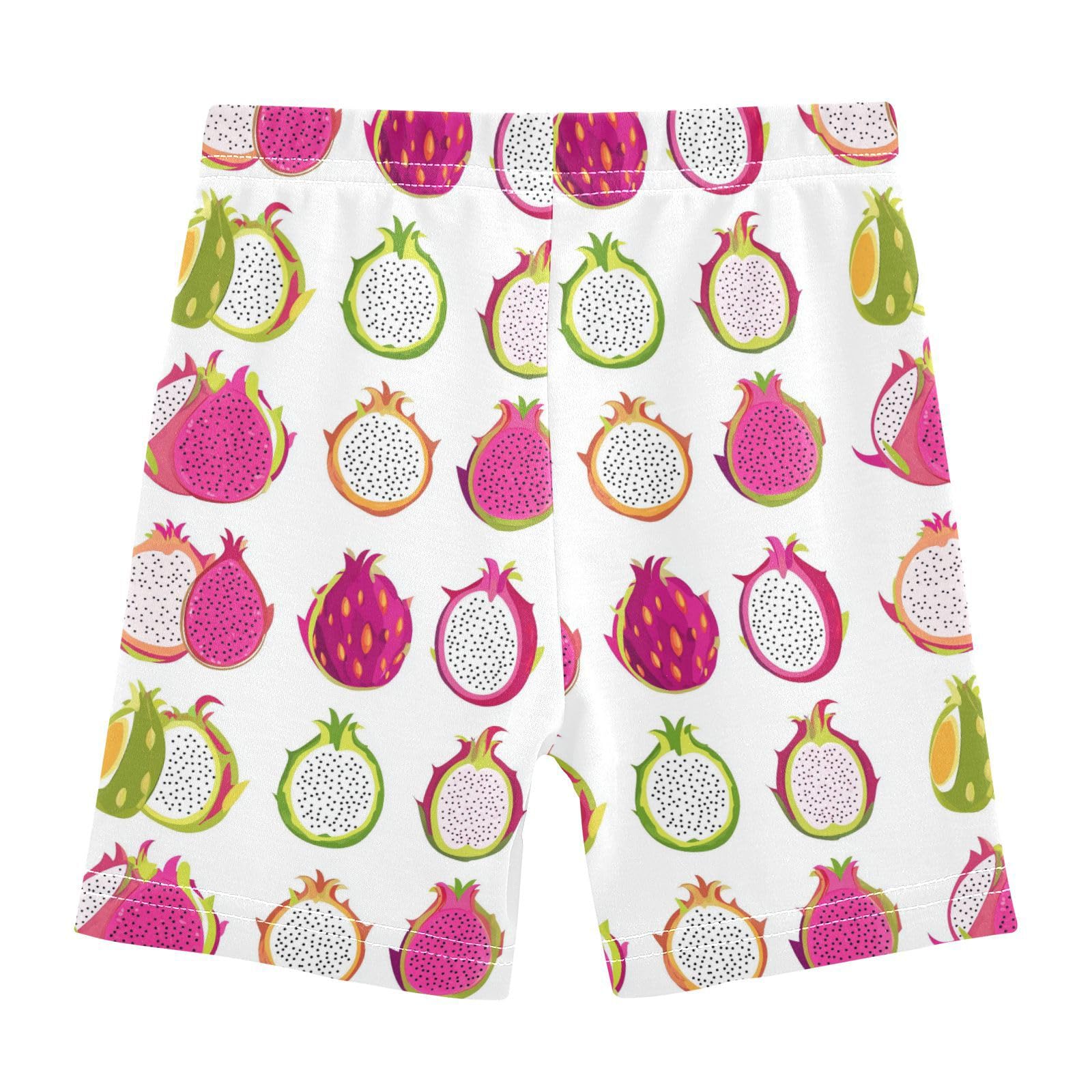 Little Girls Shorts Elastic Cotton Ruffle Shorts Bathing Suits Under Skirt 5T Cartoon Dragon Fruit Fruit