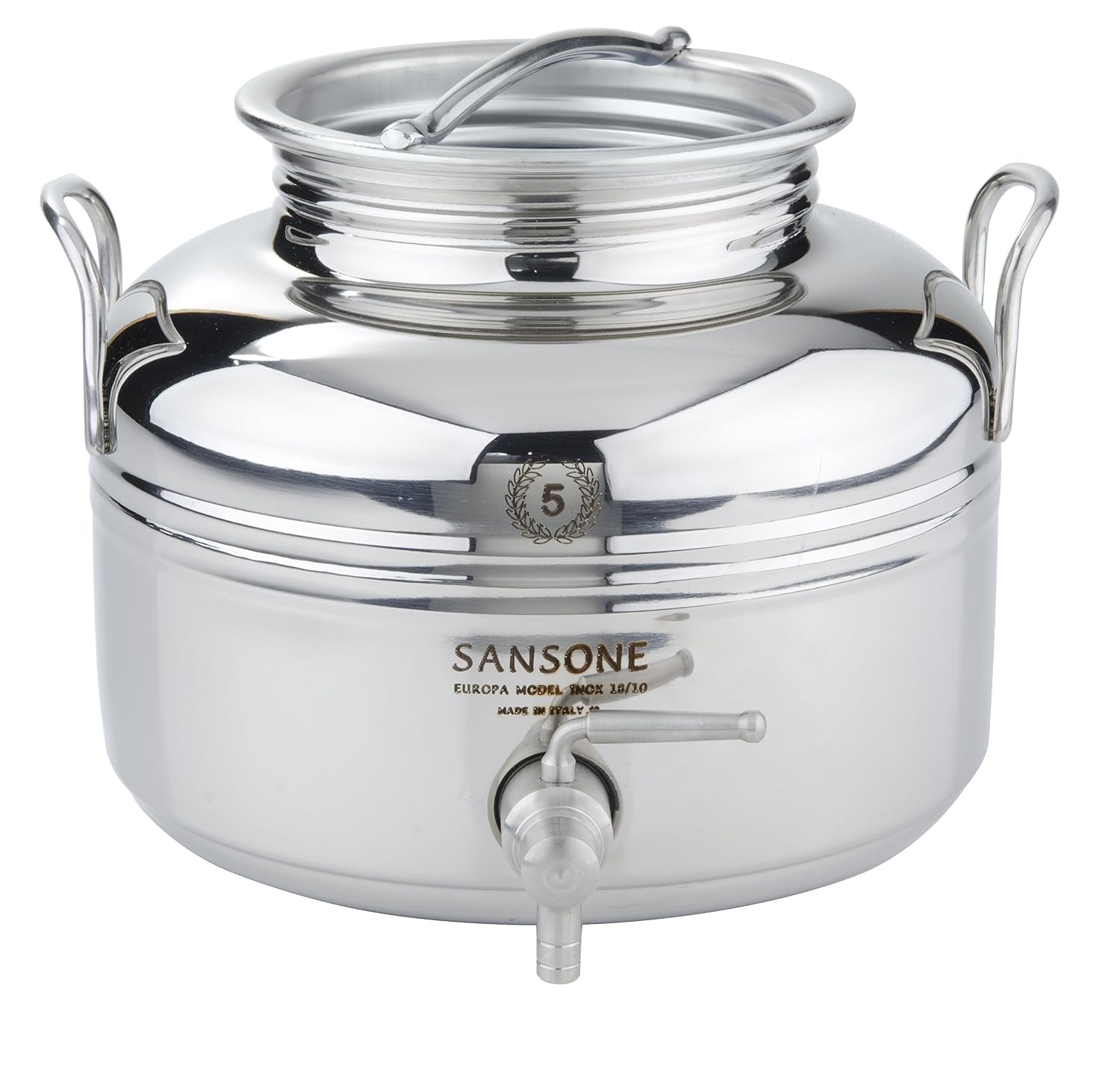Sansone Stainless Steel Water Dispenser Container with Spigot, 1.32 Gallon, 5 Liter, Silver - Review, Price and Buying Guide