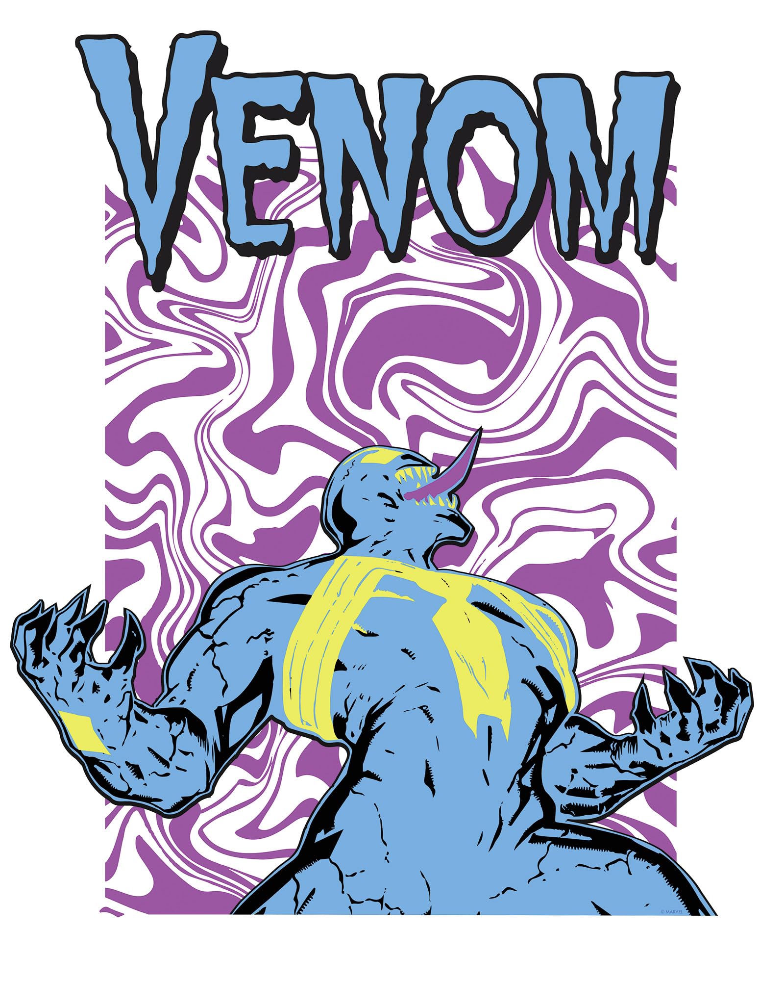 Komar Marvel Venom Colourful Scream Wall Picture 40 x 50 cm Children's Room Wall Decoration