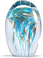 Vista 9 de EUSTUMA Adorno de figura de pulpo de vidrio soplado a mano, adorno de animales marinos para acuario de pecera, colección de animales marinos