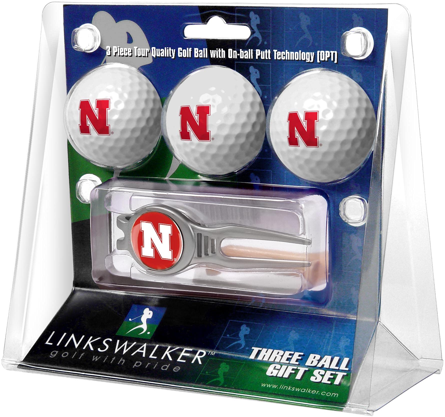 NCAA Nebraska Cornhuskers - Kool Tool 3 Ball Gift Pack