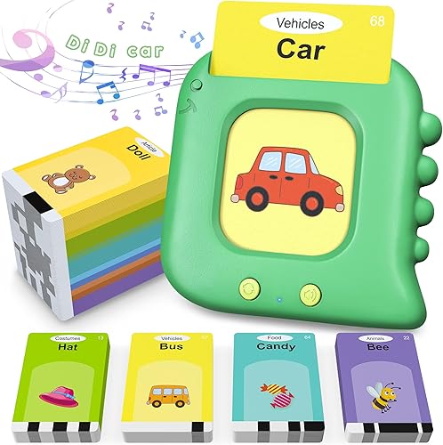 Miniatura 8 de Tarjetas flash parlantes, tarjetas flash para niños pequeños con 224 palabras de vista, juguetes Montessori, juguetes sensoriales para autismo,