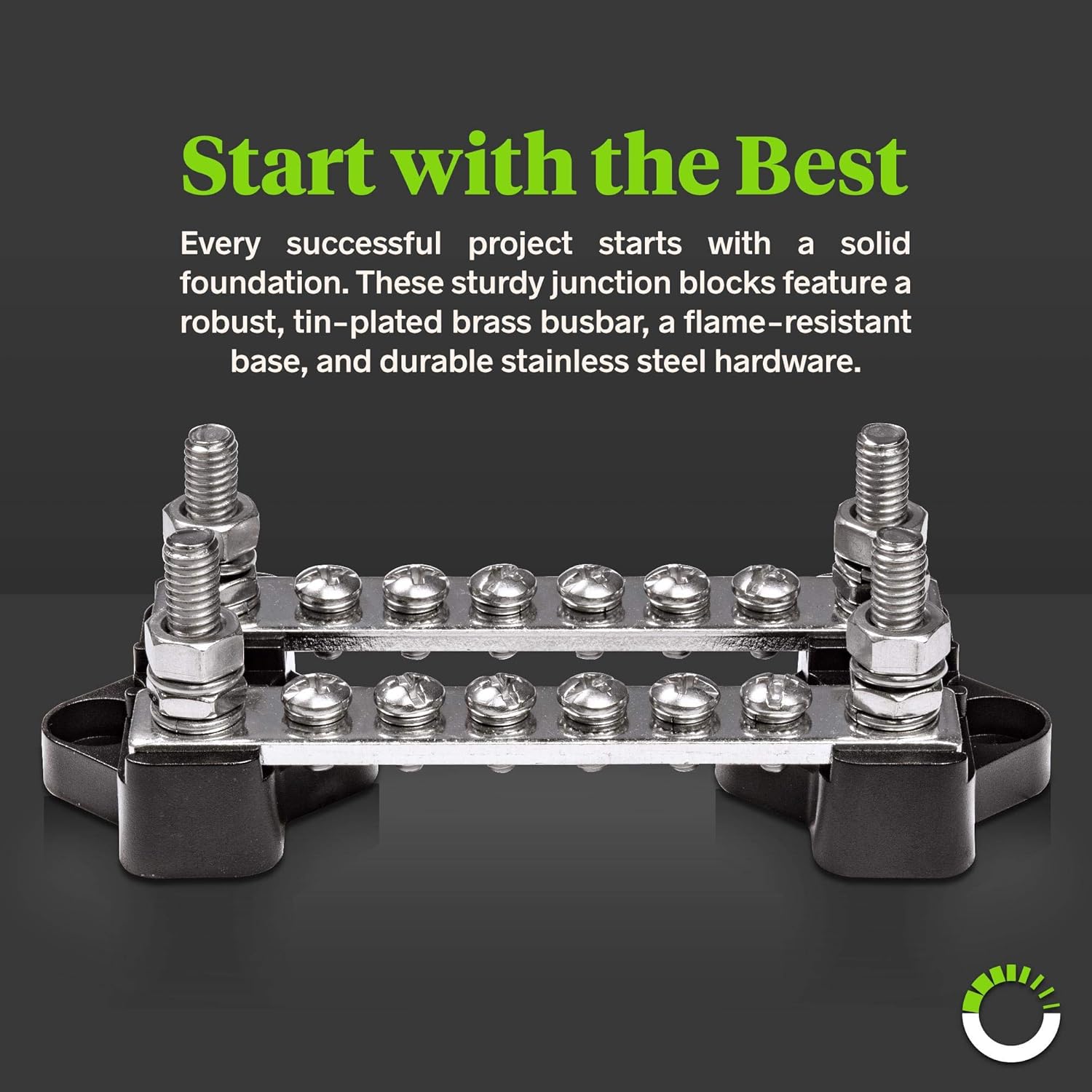 4" Ground/Power Distribution Terminal Block Battery Bus Bar Set [Max. 300V AC/48V DC] Negative/Positive Insulated Busbar for Auto Marine Car Trailer RV Boat - Black/Red : Automotive