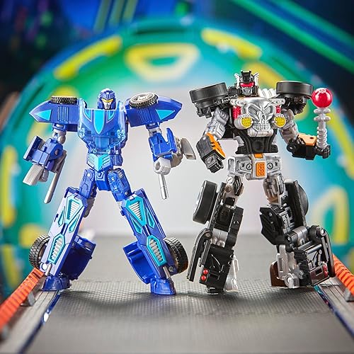 Miniatura 12 de Transformers Colaborative Hot Wheels x Bone Shaker, figura de acción de robot de clase de lujo de 5 pulgadas que se convierte en automóvil, juguetes