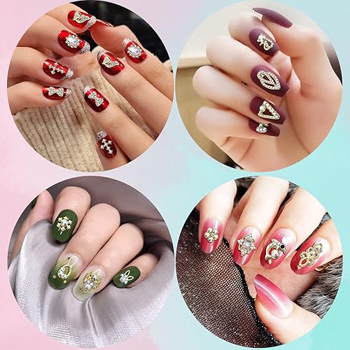 Miniatura 2 de 100 diamantes de imitación dorados para uñas 3D, joyas acrílicas, piedras preciosas de arte