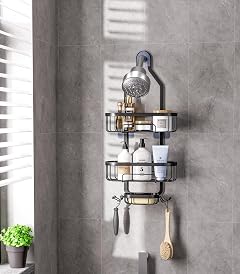 Ycpasta Shower Caddies Hanging Shower Caddy Bathroom Organizer No Drilling Inside Bath Shower Rack Shelves Over Shower Shelf