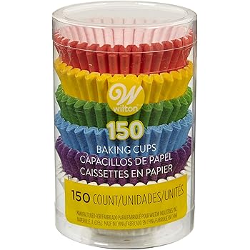 Wilton 150 Count Rainbow Mini Cupcake Liners