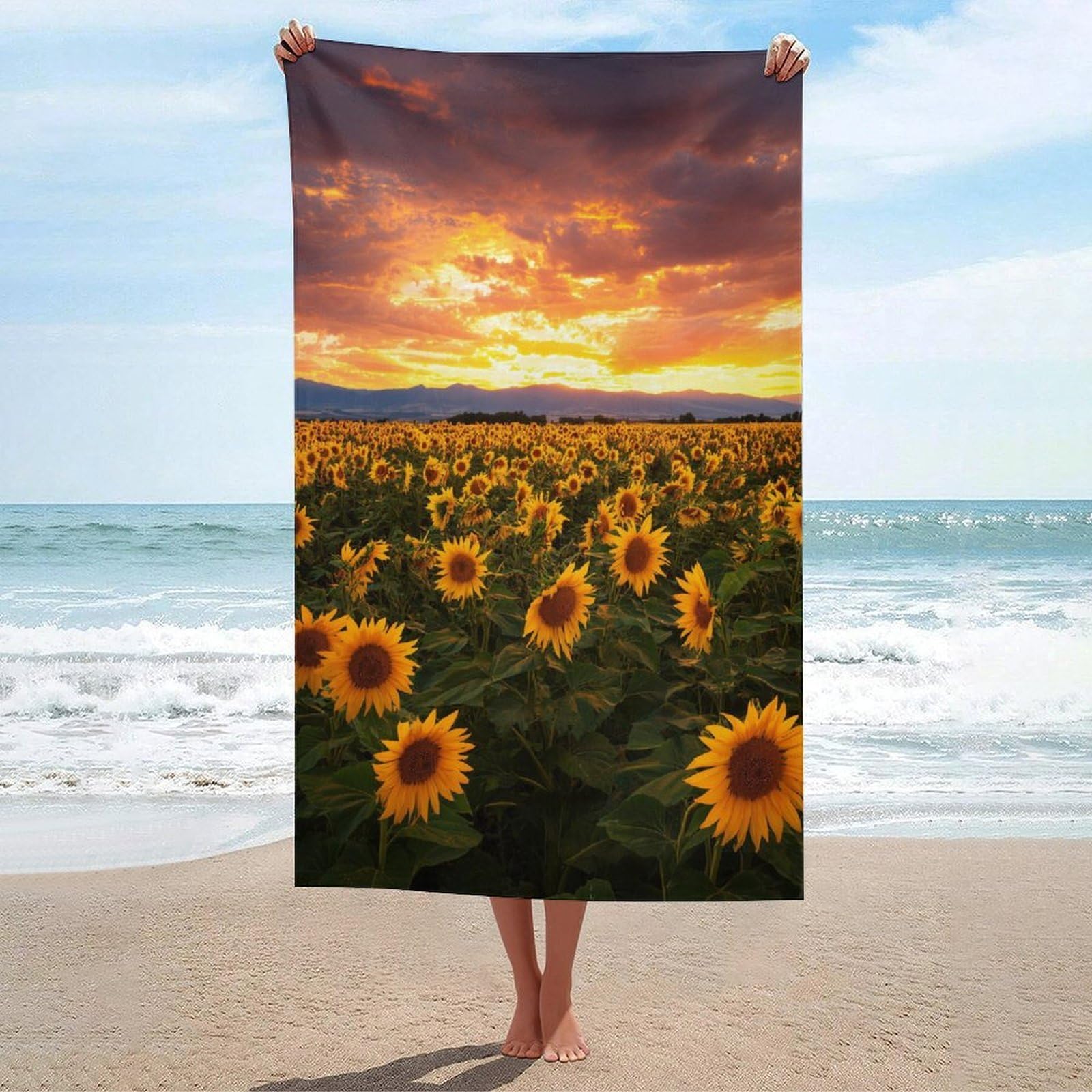 Serviette de plage à séchage rapide 130 X 80 cm pour natation et fitness