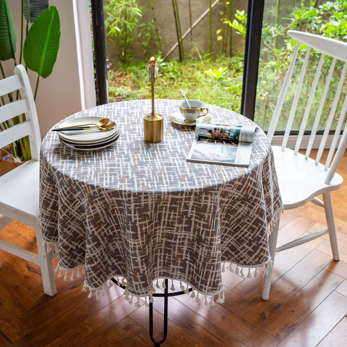 Amazon.co.jp: 円形 – 55インチ テーブルクロス コットンリネン